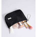 Makeup Bag Factory - Multi Function Black Polka Dot Lightweight Portable