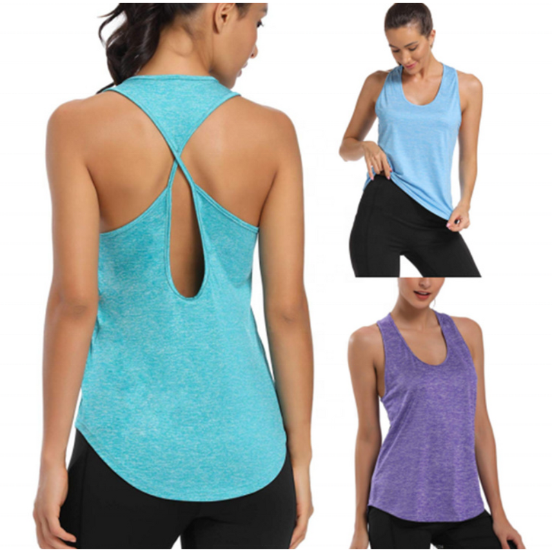 Yoga Tops Manufacturer - Womens Workout Cute Gym Racerback Running Tank