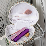 Toiletry Bag Manufacturer - Custom Logo Quilted Floral Knot Heart Shape