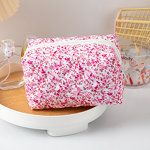 Cosmetic Bag Factory - Wholesale Custom Logo Quilted Soft Floral Pattern