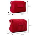 Cosmetic Bag Factory - Hot Selling Zipper Embroidered Striped Bridesmaid