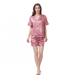 Pajamas Set Supplier - Factory Direct Wholesale Silk Satin Short Sleepwear