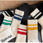 Sports Socks Supplier - Custom Thick Ribs Stripe Terry Warm Cotton Medium