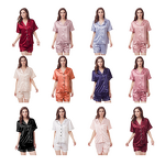 Pajamas Set Supplier - Factory Direct Wholesale Silk Satin Short Sleepwear