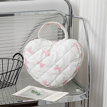 Toiletry Bag Manufacturer - Custom Logo Quilted Floral Knot Heart Shape