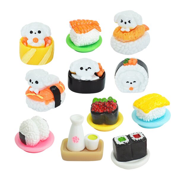 Japanese Food Resin Charm Manufacturer - 3D Miniature Sushi Saki Charm