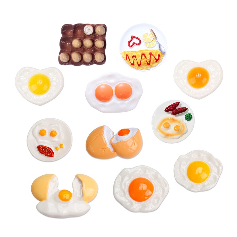 Fried Egg Resin Cabochon Manufacturer - Large Flatback Charm for Keychain