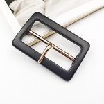 Resin Belt Buckle Factory - Rectangle Two Part Double Pin for Coat