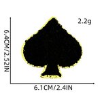 Playing Card Iron on Patches Factory - Dice Design Glitter Chenille Clothes