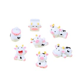 Dairy Cow Resin Charm Factory - Small 3D Miniature Infant Keyring