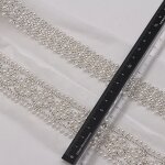 Glass Bead Lace Trim Factory - 6cm Width White Garment Accessories DIY