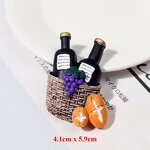 Food Resin Cabochon Factory - Miniature Pan Wine Basket Flatback DIY