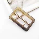 Resin Belt Buckle Factory - Rectangle Two Part Double Pin for Coat