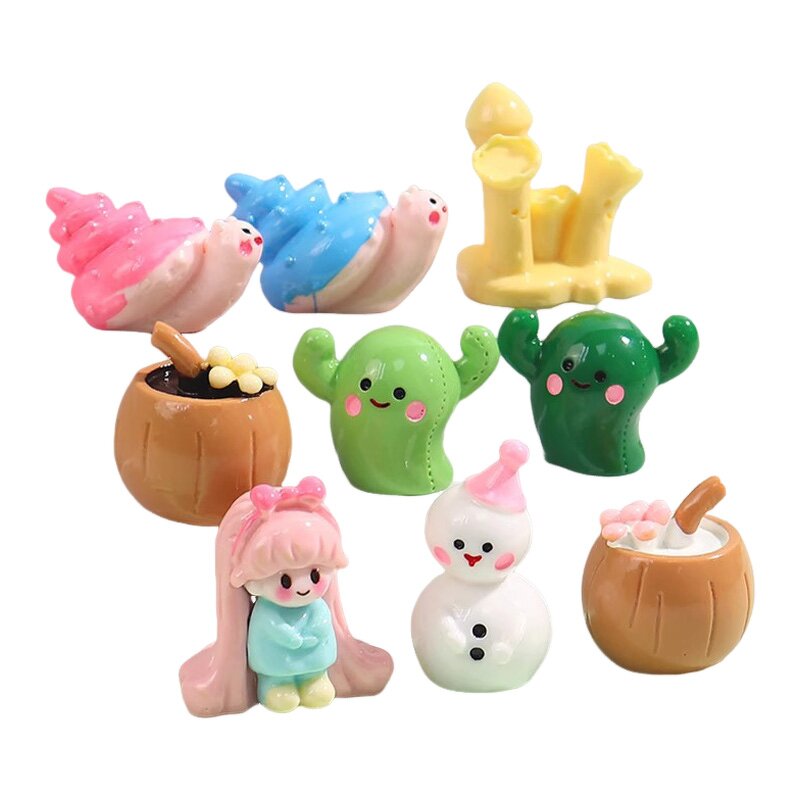 Snail Resin Charm Manufacturer - 3D Artificial Cactus Design Keychain