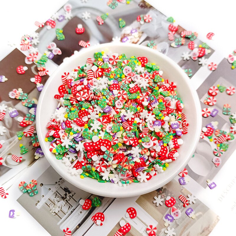 Polymer Clay Slices Supplier - Bulk Christmas Ornaments for DIY Craft