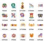 Music Iron on Patch Factory - Peace Flower Rainbow Speaker Design