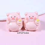 Pig Resin Cabochon Manufacturer - Kawaii Pink Fat Design Elf Props