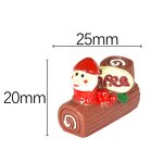 Christmas Food Resin Cabochon Factory - 3D Miniature Santa Snowman DIY