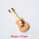 Musical Resin Cabochon Factory - Large Flatback Note Guitar Design DIY