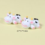 Dairy Cow Resin Charm Factory - Small 3D Miniature Infant Keyring