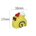 Macaron Resin Charm Factory - Triangle Crepe Roll Cake Keychain DIY