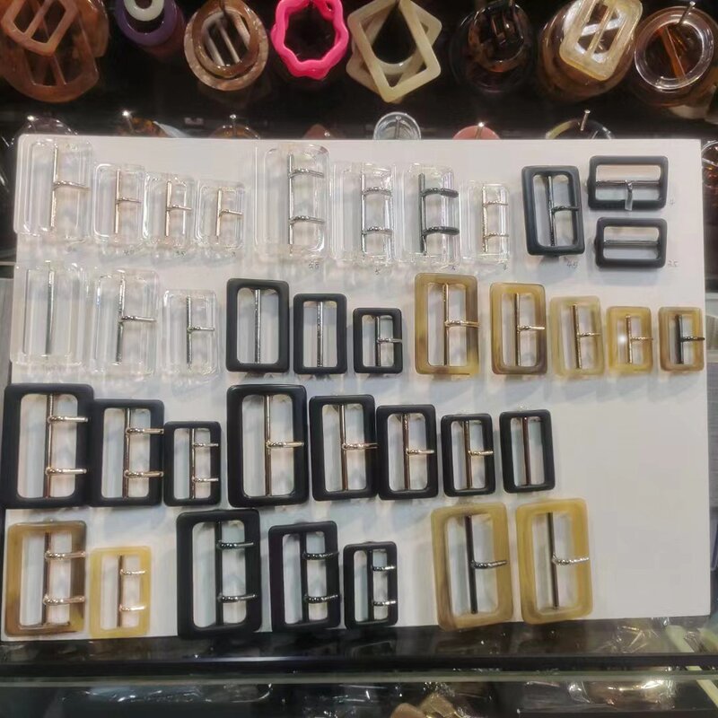 Resin Belt Buckle Factory - Rectangle Two Part Double Pin for Coat