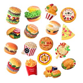 Hamburger Resin Cabochon Manufacturer - Large Flatback Charm Keychain DIY