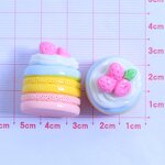 Cake Resin Charm Manufacturer - Round Triangle Shape Keyring Part DIY