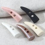 Resin Toggle Button Manufacturer - Varnish Print 45mm 55mm Overcoat