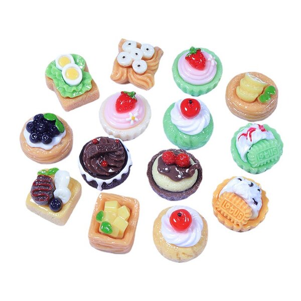 Fruit Resin Cabochon Factory - Miniature Cupcake Pudding Cake Ornament