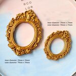 Photo Frame Resin Cabochon Factory - Electroplate Oval Shape DIY Charm