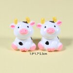 Dairy Cow Resin Charm Factory - Small 3D Miniature Infant Keyring