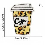 Embroidered Patches Factory - Coffee Leopard Pattern Star Heart Bow