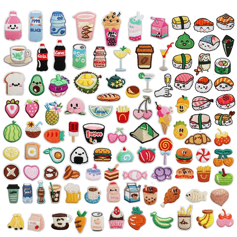 Mini Food Iron on Patches Factory - Ice Cream Fruit Candy Sushi Design