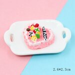 Cake Resin Cabochon Manufacturer - Small 3D Square Heart Round Design