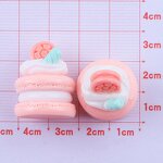 Cake Resin Charm Manufacturer - Round Triangle Shape Keyring Part DIY
