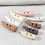 Resin Toggle Button Manufacturer - Varnish Print 45mm 55mm Overcoat