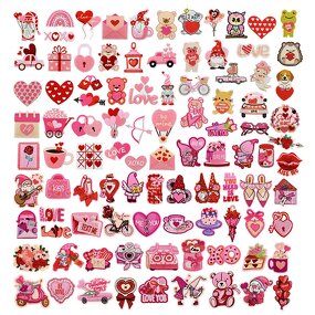 Valentine Iron on Patches Manufacturer - Pink Theme Gift Wedding Party