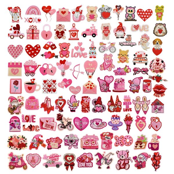 Valentine Iron on Patches Manufacturer - Pink Theme Gift Wedding Party