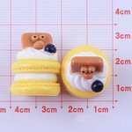 Cake Resin Charm Manufacturer - Round Triangle Shape Keyring Part DIY