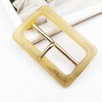 Resin Belt Buckle Factory - Rectangle Two Part Double Pin for Coat