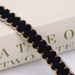 Woven Webbing Trim Factory - 1.5cm Metallic Border Winter Clothes