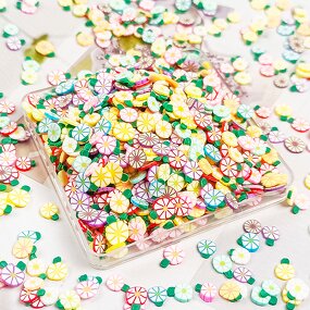 Polymer Clay Slice Factory - 5mm Daisy Flower for Nail Art Decoration