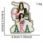 Sorority Iron on Patches Factory - 1908 Aka Club Design Custom Embroidered