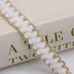 Woven Webbing Trim Factory - 1.5cm Metallic Border Winter Clothes