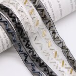 Beaded Lace Trim Manufacturer - 1cm Sanding Yarn Glass Tube Hair DIY