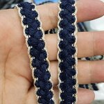 Woven Webbing Trim Factory - 1.5cm Metallic Border Winter Clothes