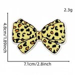 Embroidered Patches Factory - Coffee Leopard Pattern Star Heart Bow