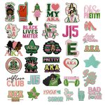 Sorority Iron on Patches Factory - 1908 Aka Club Design Custom Embroidered