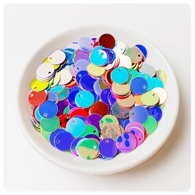 PVC Round Sequins Factory - OEM/ODM 10mm Side Hole for Earring Making